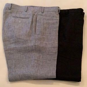 RALPH LAUREN Mens Linen Dress Pants Bundle of 2. 36 X 30 & 36X 32
